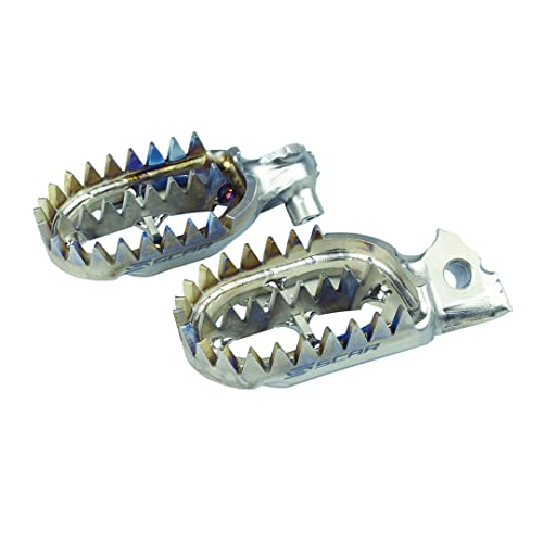 Scar Titanium Footpegs Foot Pegs Rest Gripper Compatible With Yamaha Yz Yzx Yzf Yzfx Yz-F Wrf 65 85 125 250 450 Tenere 700 97-23 Fantic #TOP12