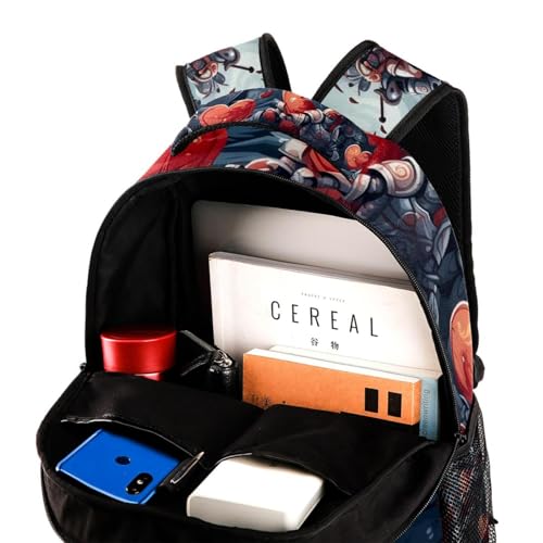 Sac à dos pour lycée et randonnée multicolore grand format 40cm