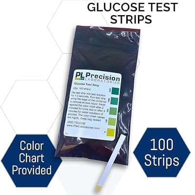 Eisco Labs - Scientific Glucose Test Strips - Educational Glucose Test Strips - Essential Tools for Food Science & Osmosis/Diffusion Experimentation, 100 Strips