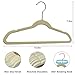 Tonswachic Kids Velvet Hangers 30 Pack, 14 Inch Non-Slip Felt Kid Hanger for Toddler/Youth/Teen, Slim Space Saving Child Hanger for Baby Closet, Heavy Duty Children's Hangers with 10 Clips - Beige
