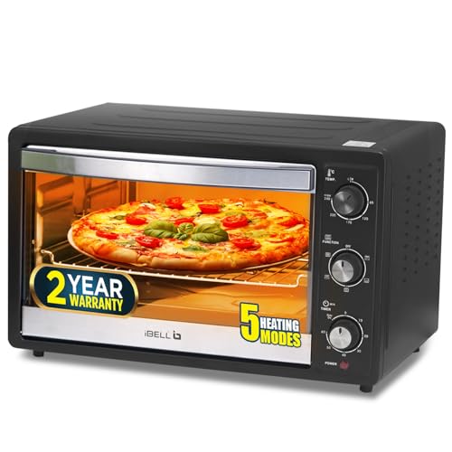 iBELL EO30LG Electric Oven Toaster Grill, 30L, 1700 Watts, OTG with Rotisserie and Timer function (Black)