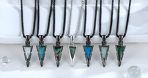 Pendentif flèche celtique noire malachite style quotidien