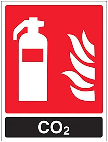 CO2 Feuerlöscher Schild Selbstklebend – 150 X 200 Mm, Schwarz/rot, Nach EN ISO 7010