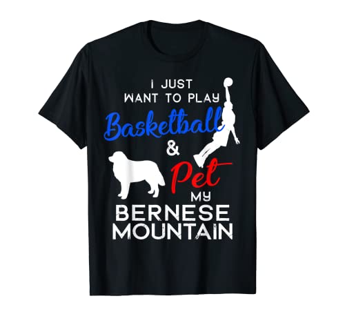 Bernese Mountain Funny Basketball Dog Owner Lover Xmas Gift Camiseta