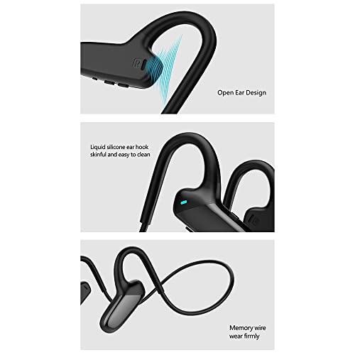 Image of RADIONICS F808 Wireless Bone Conduction In Ear Earphones Bluetooth 5.0 Sports Earbuds Waterproof USB Rechargeable with Mic for Driving Cycling Running Gym Mobile Phone