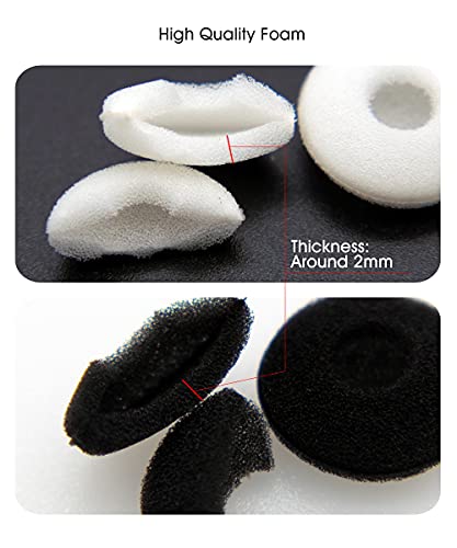 Faaeal 15 Pairs Soft Foam Earbuds Headphone Earpads Ear Bud Pad Cushion Replacement Sponge Covers Compatible With Airpods Ipod Iphone Itouch Ipad Headsets/Faaeal In Ear Earphones (White) #TOP2