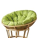 DDSQGTY Wasserdichtes Papasan-Stuhlkissen für drinnen und draußen, Eierkissen, Hängesesselkissen, Terrassenstuhlmatte für Schaukelstühle(Verde,110 * 110cm)