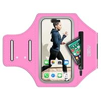 EOTW Joggen Sportarmband - Handyhalterung Arm Tasche für MP3-Player/iPhone 17/16/15/14/13 Pro Max Galaxy S25+/S24+/S23+/S22/S21(Rosa,6,0\~6,7\)