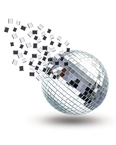 Pp Opount 144 Pieces 1 Inch Square Mosaic Mirror Tiles, Self-Adhesive Glass Mirrors Mosaic Sticker For Diy Craft Decoration(1 X 1 Inch) #TOP6