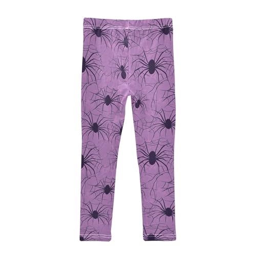 Spider in Purple Girls Leggings,Workout Leggings for Girls Toddler Athletic Legging Size for 3-10T2