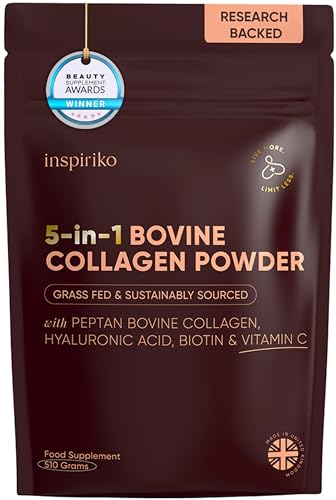 Inspiriko Bovine Collagen Powder for Women. Award Winning, 50 Ser...