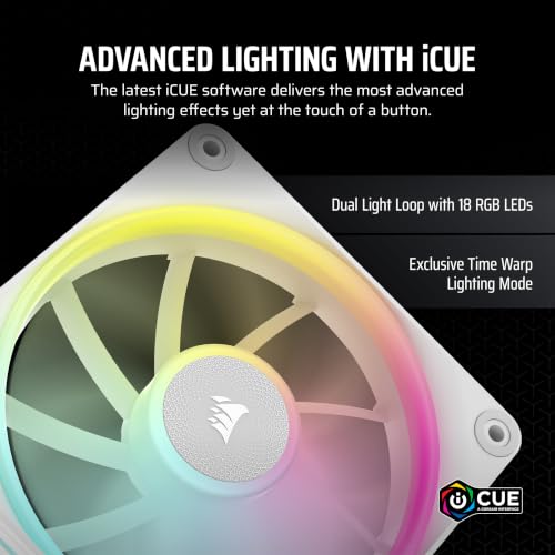 CORSAIR iCUE LINK LX120 RGB 120mm PWM Fans Triple Pack – Dual Light Loops – Includes iCUE LINK System Hub – CORSAIR AirGuide Technology – White - image 4