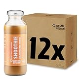 Kloster Kitchen Bio Smoothie Orange Apfel Karotte Rhabarber 12x 250 ml I Superfood Frühstück vegan I To Go Glasflasche I Powerfood aus heimischen Zutaten