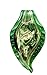 Linpeng 44x71x5mm Blue Green Murano Glass Pendant