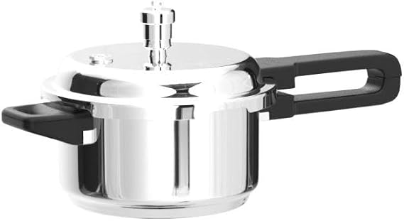 Vinod Stainless Steel Pressure Cooker, Outer Lid, 2 Litre, for Home Kitchen