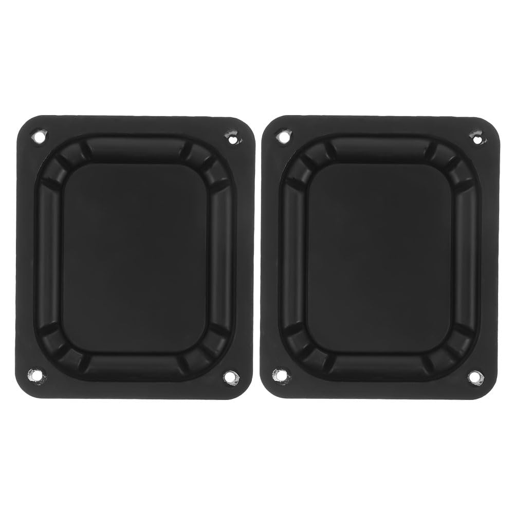 Bassradiator Lautsprechermembranen aus Eisen Rechteckige 2 Stück als Ersatz für Autolautsprecher im Auto für Passive Subwoofer Kompatibel mit Lautsprechern und Computern