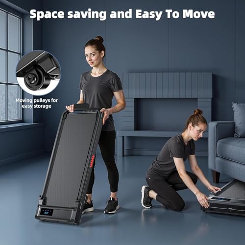 image for Ulfario Walking Pad Treadmill for Home - Folding Treadmills with Handl