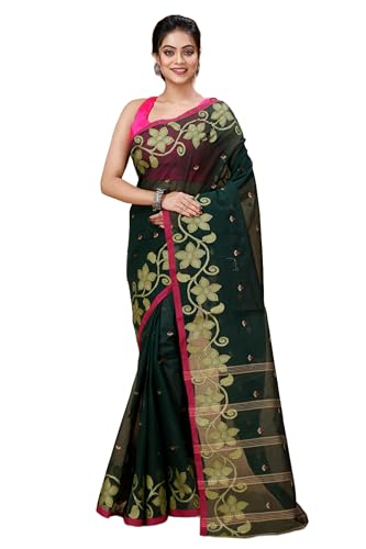 Sari traditionnel du Bengale coton fait main taille unique femme