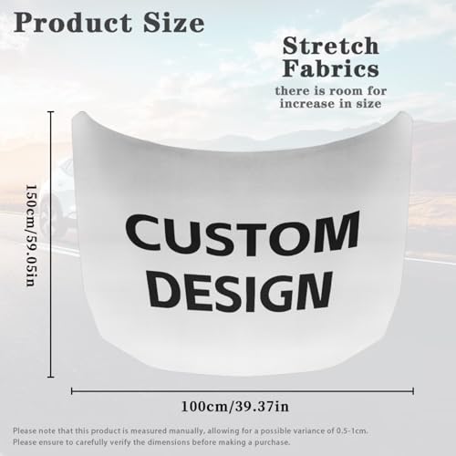 Image of Custom Design Car Hood Cover Elastic Fabrics Automotive Hood Covers Washed Vehicles Decorate Suitable for SUV and Pickup Trucks