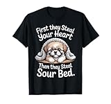 Photo Gallery funny dog lover quote first they steal your heart bed maglietta Photo Gallery funny dog lover quote first they steal your heart bed maglietta