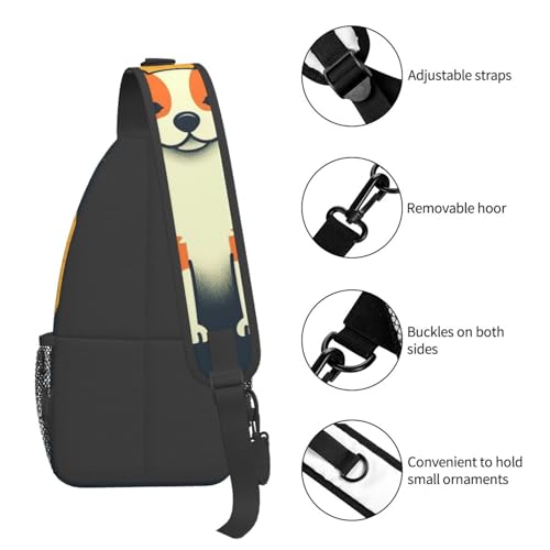 Morrales Sling Pequeño para Senderismo unisex Negro miniatura 4