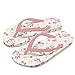 Noprintge Girls Fashion Flip Flops Kid's Lightweight Summer Beach Yoga Mat Thong Sandals Axolotl Cherry Print Slip-on Flip Flops