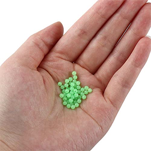 Luminous Fishing Beads 100Pcs/Lot Round Float Glow Fishing Bait Eggs Luminous Fishing Line Beads Lures Sea Fishing Tool(3Mm,Green) #TOP2