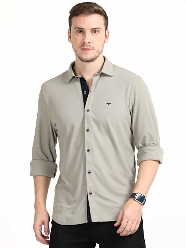 Image of STELLERS Men's Premium Full Sleeve Shirt | Feather Touch Feel| Regular Fit| Odour Resistant| Anti-Static| Wrinkle Free| Quick Dry | Stretchable| Lightweight| Sweat-Proof