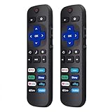 Fourmor (2er-Pack) Ersatzfernbedienung für Roku TV, kompatibel mit Roku Built-in TCL/LG/Hisense/Philips/Sharp/Onn/Insignia/Element TV 【Nicht für Roku Stick und Box】