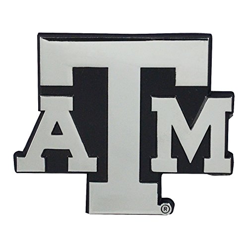 FANMATS 14896 Texas A&M Aggies 3D Chrome Metal Auto Emblem
