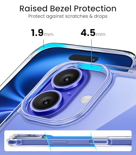 Clear Case for iPhone 15 Pro Max Phone Cases Not-Yellowing, with 2X Screen - Bild 51 von 77