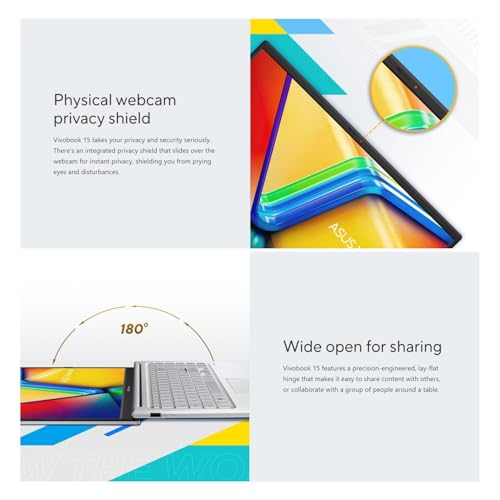 Image of ASUS Vivobook 15.6 inch FHD Touchscreen Laptop for Productivity, Intel Core 7 150U (Up to 5.4GHz), 40GB RAM, 2TB SSD, Wi-Fi 6, Backlit Keyboard, Webcam, Windows 11 Home, Silver, Bundle with PCO Cooler