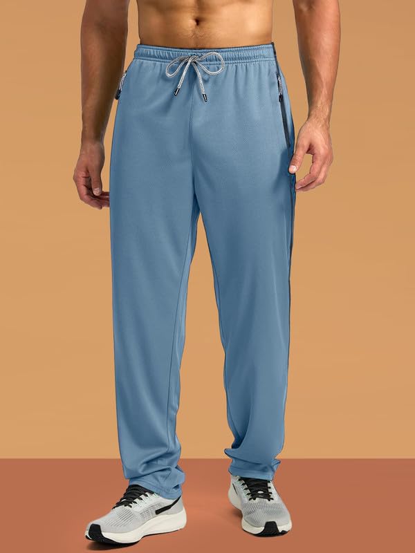 Image of Pinkmint Men's Spandex Track Pant ll Stylish Regular Fit Track with Side Zip Pocket ll Gym Wear ll Yoga ll Sports (Pack of 1 | Available in Plus Size)