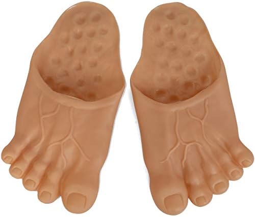 Skeleteen Barefoot Funny Feet Slippers - Jumbo Big Foot Realistic Costume Accessories Shoe Covers for Giant Costumes for Kids and Adults