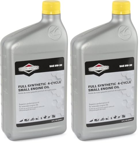 Briggs & Stratton SAE 5W-30 Synthetic Small Engine Motor Oil - 32 Oz. 100074 (Pack of 2)
