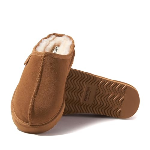 Greta Genuine Shearling Clog, Chestnut, 8 by Fireside by Dearfoams - Image 7