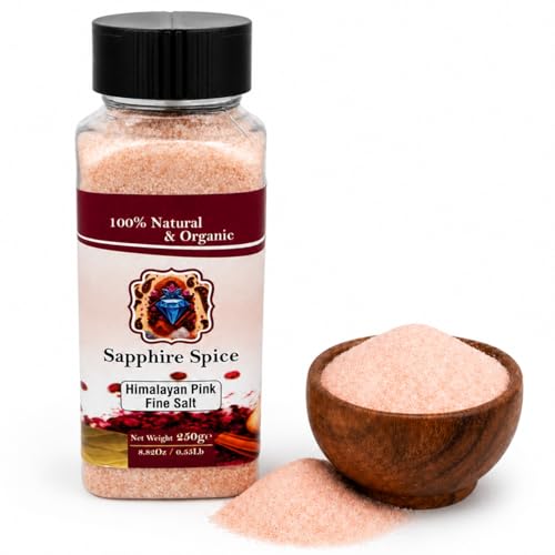 Image of Himalayan Rose Pink Salt (Fine Shaker 250g) | 84+ Trace Minerals | Ready to Use Table Salt Shaker for Cooking Fish Seafood Chicken & Everyday Seasoning | 100% Natural Unrefined