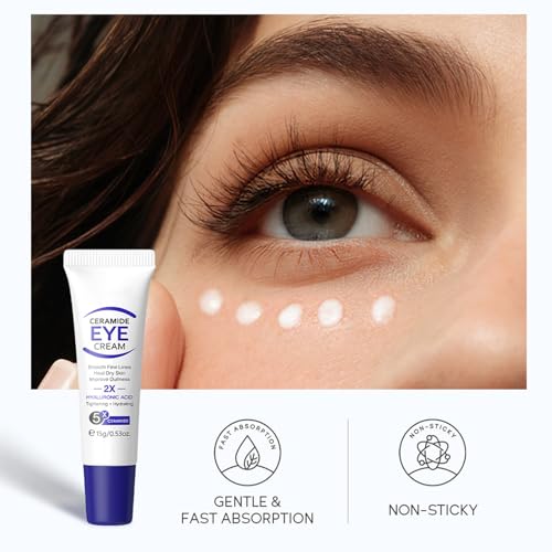 Eye Cream Anti Aging丨Hyaluronic Acid Eye Cream For Dark Circles And Puffy Eyes丨Caffeine Eye Cream For Wrinkles & Repair丨Under Eye Cream For Puffy Eyes, Reduce Fine Lines - Image 4
