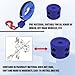 DWARFOO Rubber Winch Stopper, Winch Cable Hook Stopper, Silicone Rubber Stopper Protects Synthetic Winch Rope, Car Accessories Winch Rope Bump Shock Saver Dampener Absorbent Stopper (Blue/Black)