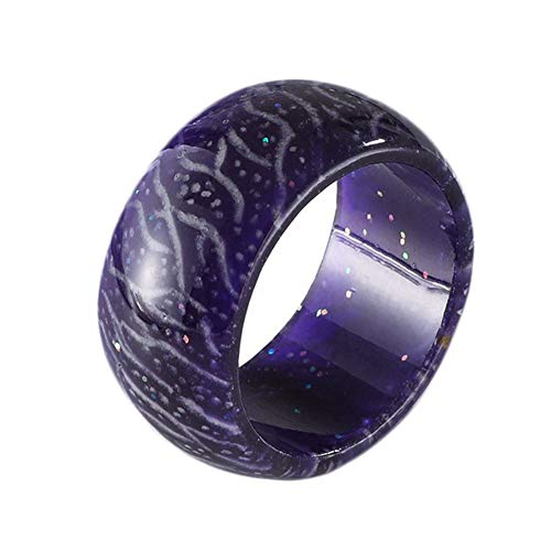 Nanafast Glow Resin Ring Christmas Luminous Ring Gift for Men Women Purple Size 9