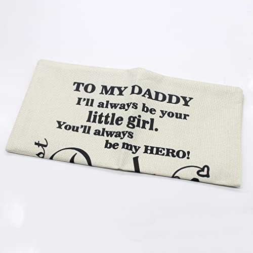 Aconesong To My Dad Gifts Daddy Gift from Daughter Throw Pillow Cover Best Dad Ever Gifts Cushion Covers for Men Birthday Fathers Day Decor, 18 x 18 inch / 45 x 45 cm (MEET059)