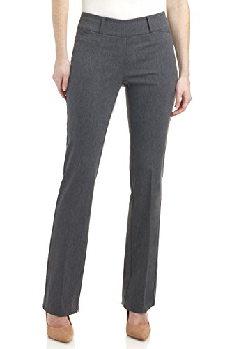 Rekucci Womens Ease Into Comfort Fit Barely Bootcut Stretch Pants (8, Charcoal) #TOP1