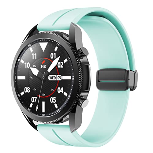Image of Magnetic Watch Band 16mm 18mm 19mm 20mm 22mm - Quick Release - Skin-Friendly Soft Silicone Sport Watch Band for Men Women, Magnetic Folding Clasp Silicone Strap