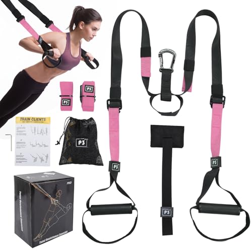 Sling Trainer de Entrenamiento en suspensión para Todo el Cuerpo Correas de Fitness portátiles Bandas de Ejercicio de Alta Resistencia para Gimnasio en casa