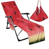 Brand-gangdiude Toallas tumbonas con Bolsillos y Bolsa Funda para Tumbona de Piscina Toalla Playa de Microfibra de Secado rápido Funda para Hamaca