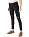 Glostory® Women's Ripped Black Skinny Denim Jeans Distressed Hole Pencil Pants