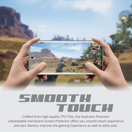 Image of SupCares TPU Unbreakable Membrane Screen Protector for Vivo V40 and Vivo V40 Pro (6.78 Inch) With Easy Self Installation Kit | Fingerprint Working | Edge to Edge Coverage