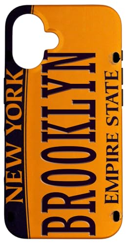 iPhone 16 Brooklyn New York City Cars Plate Number, Brooklyn Phone Case