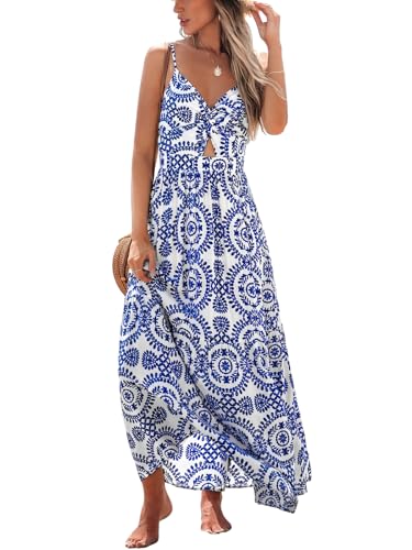 CUPSHE Summer Dresses for Women Casual V Neck Sleeveless Paisley Cutout...