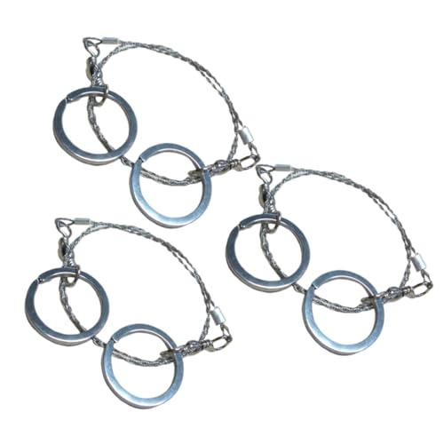 Gadpiparty Handheld Outdoor Survival Saw 3pcs Chain Wire Saw Kit for Camping Hiking and Hunting